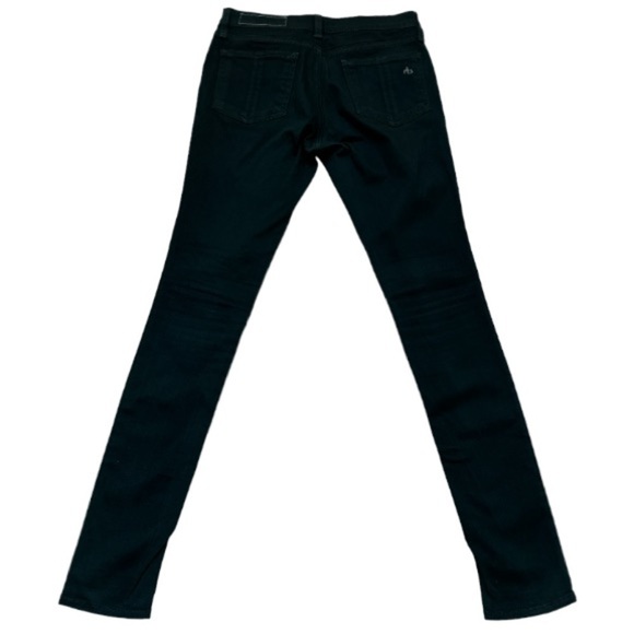 Rag & Bone Legging Faux Front Pockets  Black w/ Greenish Hue Size 25 - Picture 3 of 11
